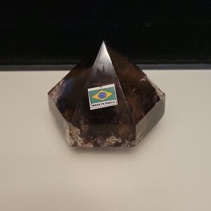 Smoky Quartz Crystal Pyramid Sculpture